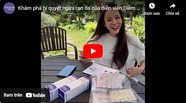 video diễn viên Diễm Hương dùng kem trị rạn da yoosun mama
